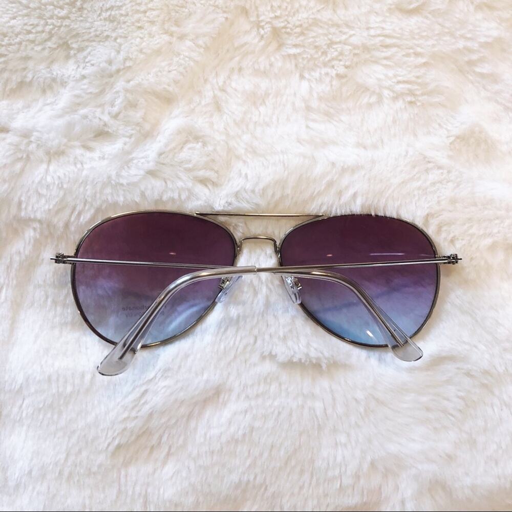 Rosalia Purple Blue Full Rim Aviator Sunglasses - Picture 10 of 10
